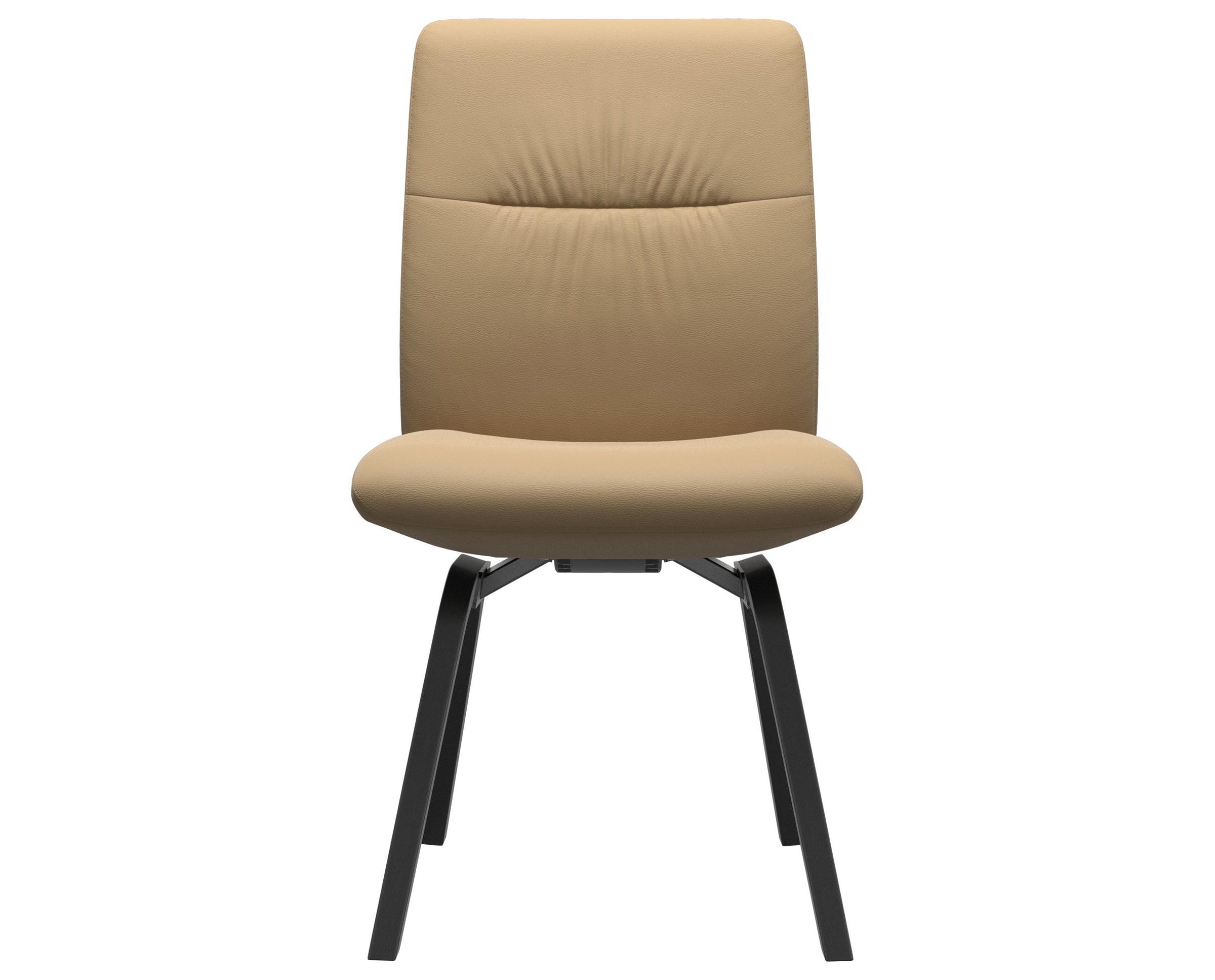 Paloma Leather Sand and Black Base | Stressless Mint Low Back D200 Dining Chair | Valley Ridge Furniture