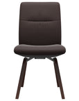 Paloma Leather Chocolate and Walnut Base | Stressless Mint Low Back D200 Dining Chair | Valley Ridge Furniture