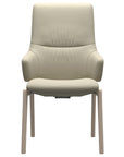 Paloma Leather Light Grey and Whitewash Base | Stressless Mint High Back D100 Dining Chair w/Arms | Valley Ridge Furniture