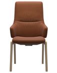 Paloma Leather New Cognac and Natural Base | Stressless Mint High Back D100 Dining Chair w/Arms | Valley Ridge Furniture