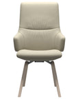 Paloma Leather Light Grey and Whitewash Base | Stressless Mint High Back D200 Dining Chair w/Arms | Valley Ridge Furniture