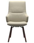Paloma Leather Light Grey and Walnut Base | Stressless Mint High Back D200 Dining Chair w/Arms | Valley Ridge Furniture