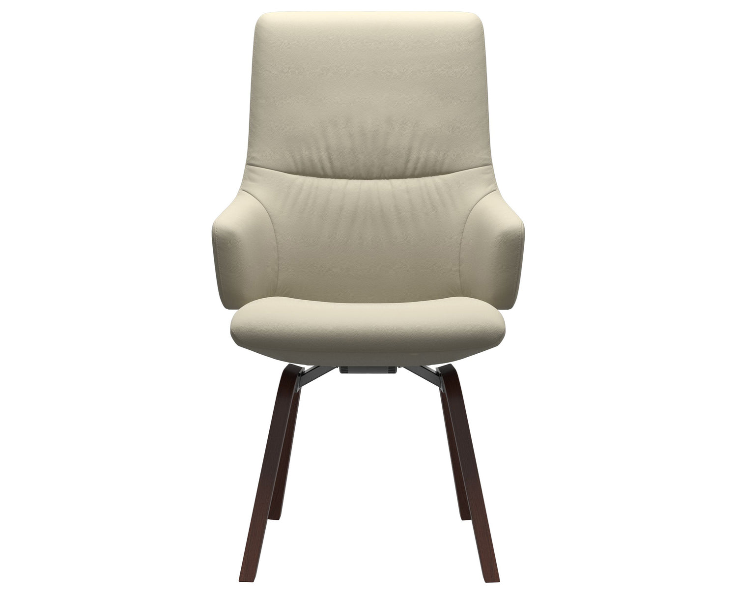 Paloma Leather Light Grey & Walnut Base | Stressless Mint High Back D200 Dining Chair w/Arms | Valley Ridge Furniture
