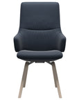 Paloma Leather Oxford Blue and Whitewash Base | Stressless Mint High Back D200 Dining Chair w/Arms | Valley Ridge Furniture