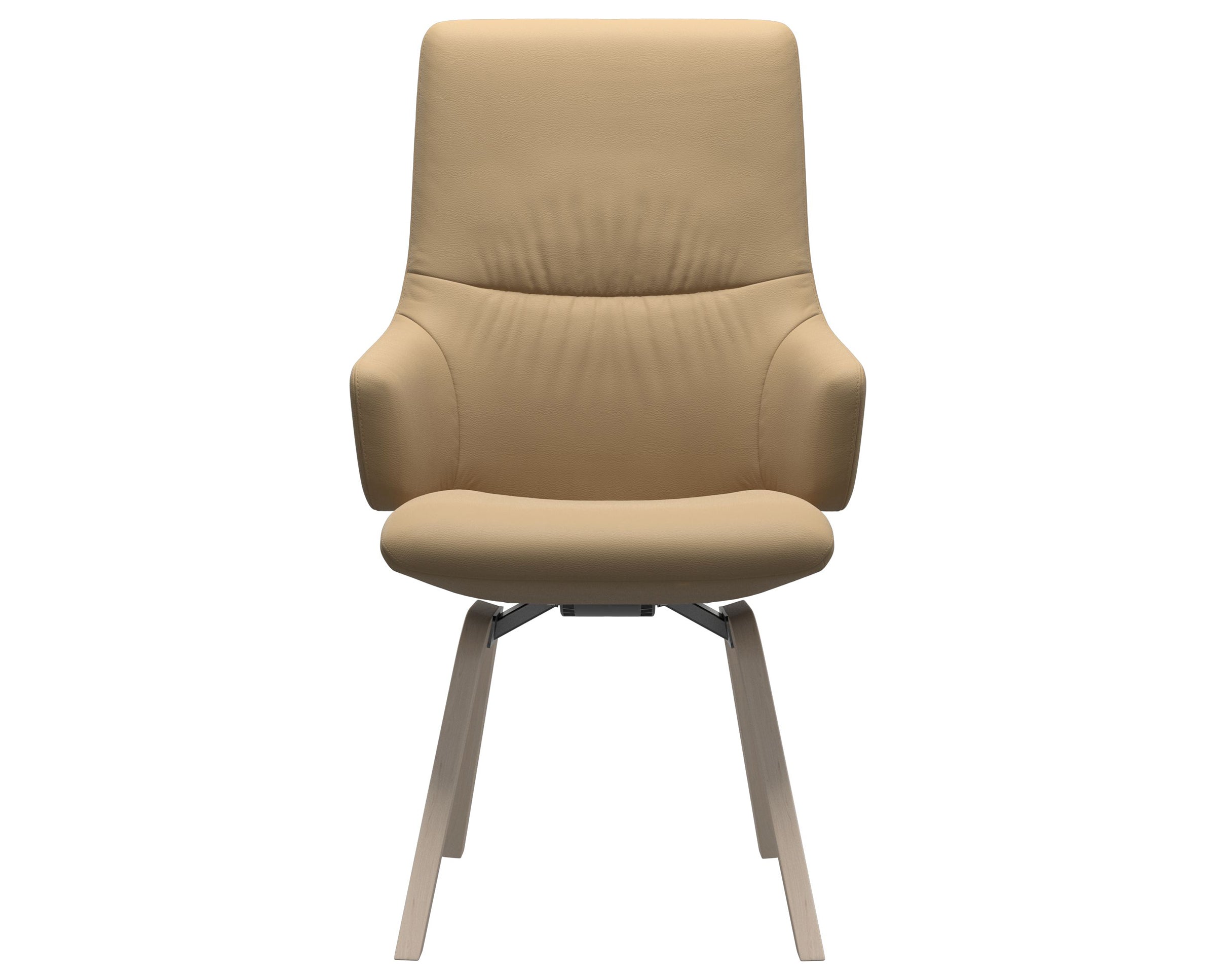 Paloma Leather Sand and Whitewash Base | Stressless Mint High Back D200 Dining Chair w/Arms | Valley Ridge Furniture