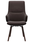Paloma Leather Chocolate and Walnut Base | Stressless Mint High Back D200 Dining Chair w/Arms | Valley Ridge Furniture