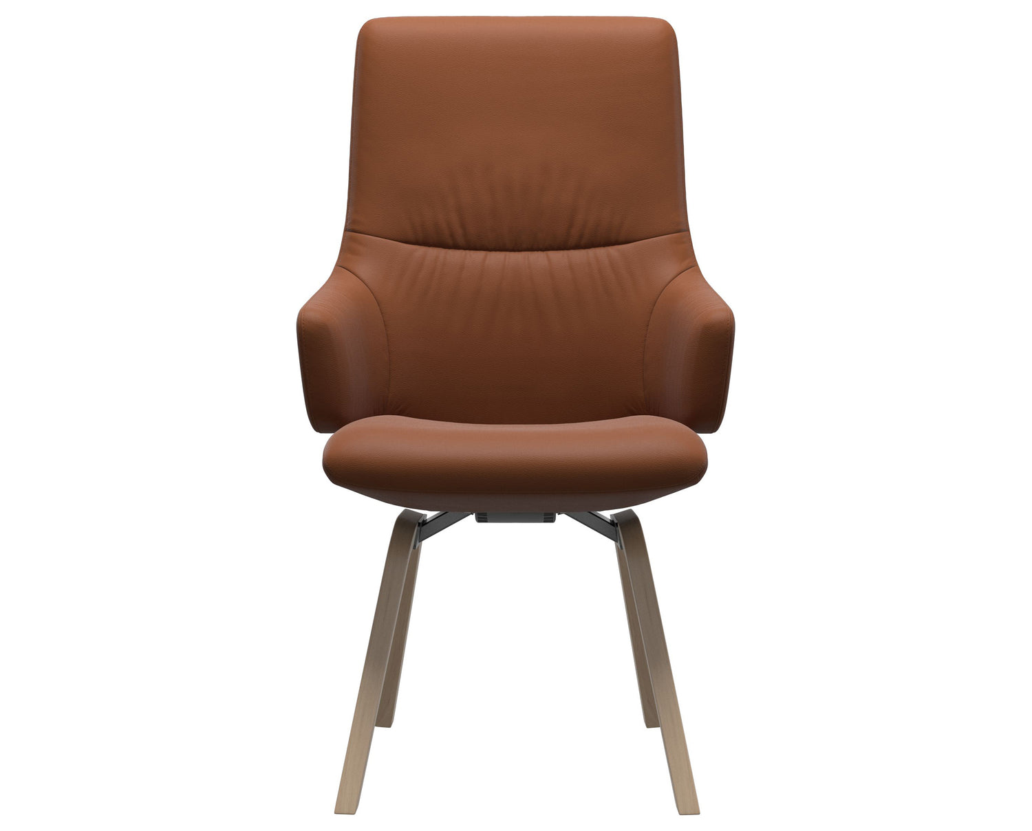 Paloma Leather New Cognac & Natural Base | Stressless Mint High Back D200 Dining Chair w/Arms | Valley Ridge Furniture