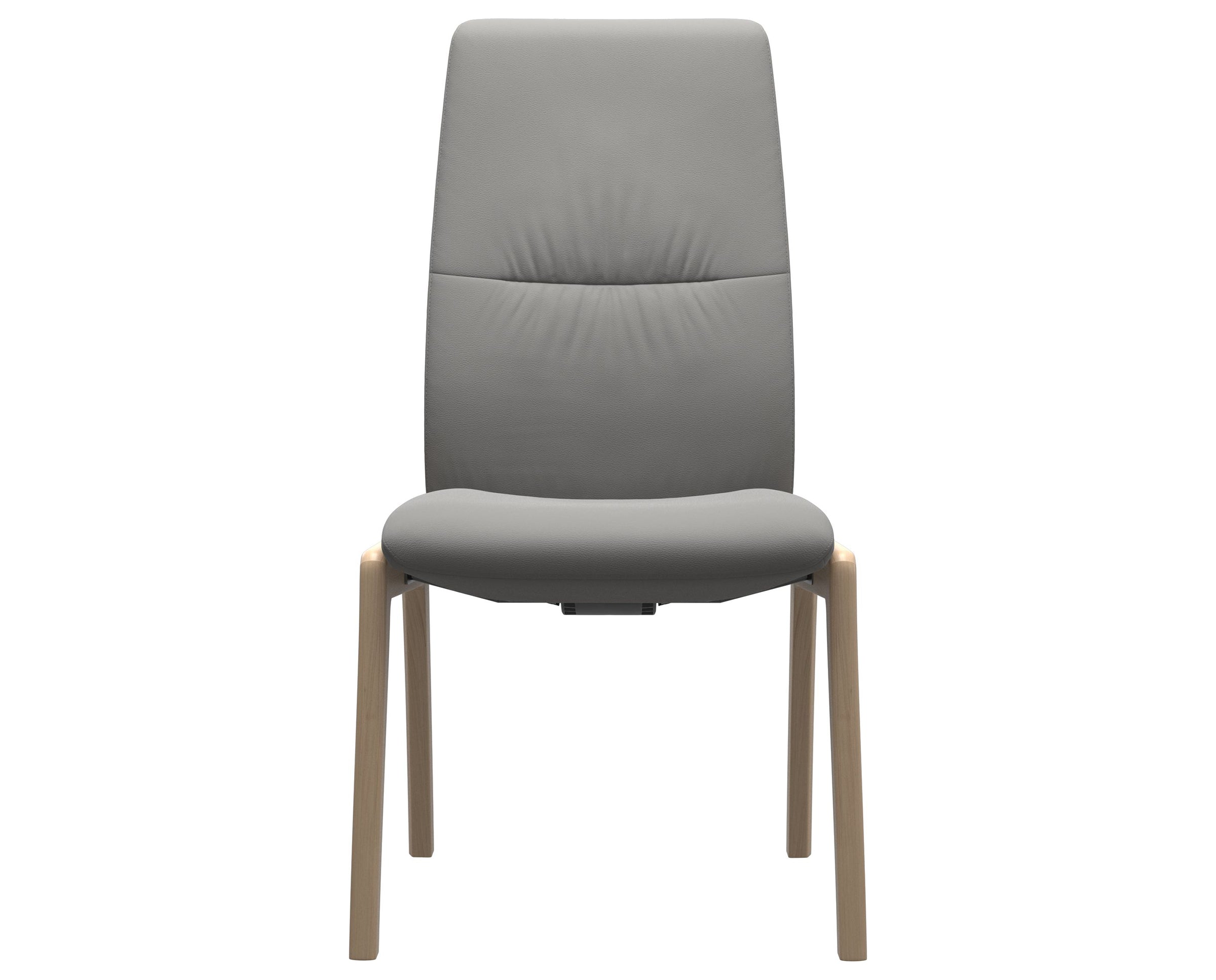 Paloma Leather Silver Grey and Natural Base | Stressless Mint High Back D100 Dining Chair | Valley Ridge Furniture