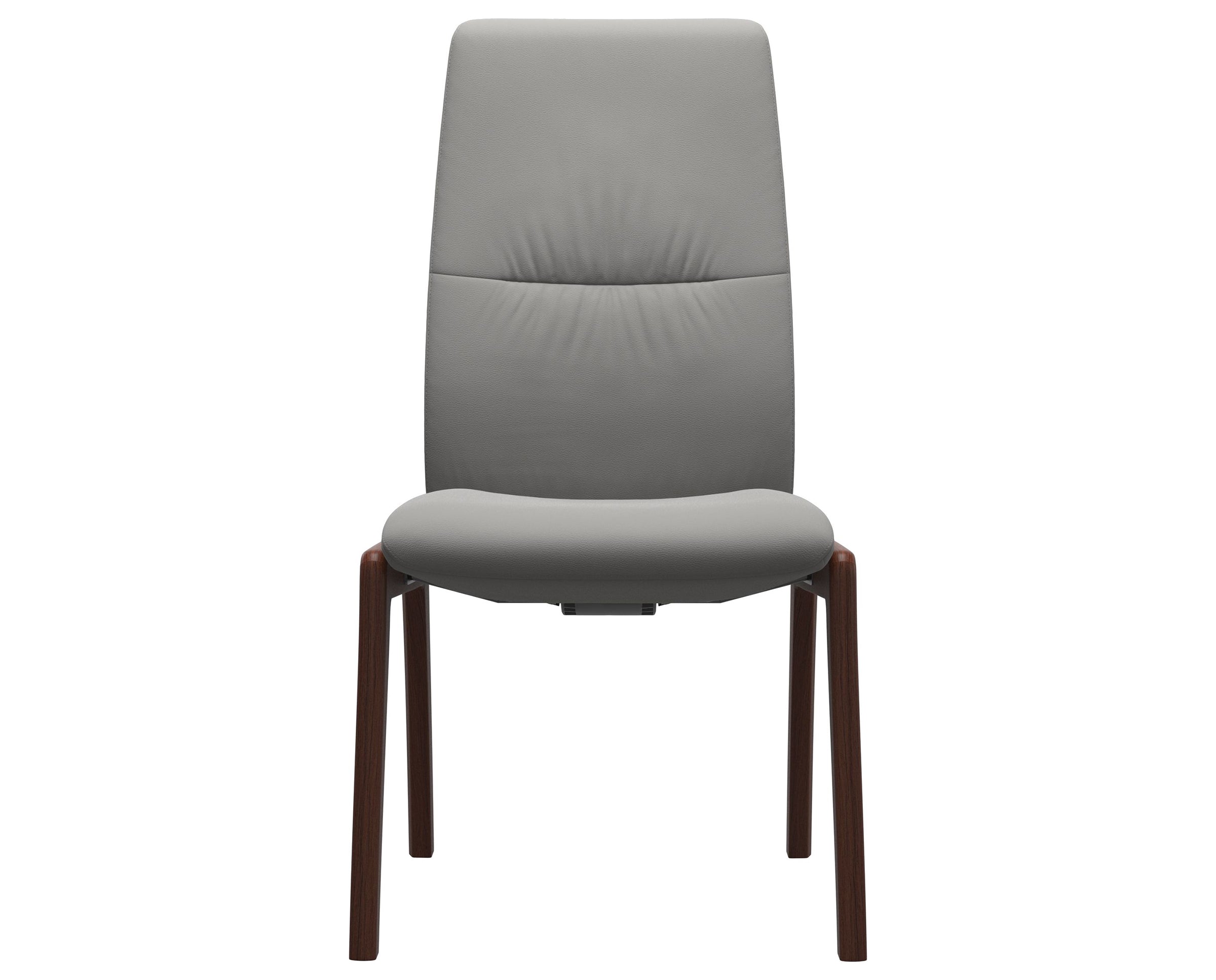 Paloma Leather Silver Grey and Walnut Base | Stressless Mint High Back D100 Dining Chair | Valley Ridge Furniture