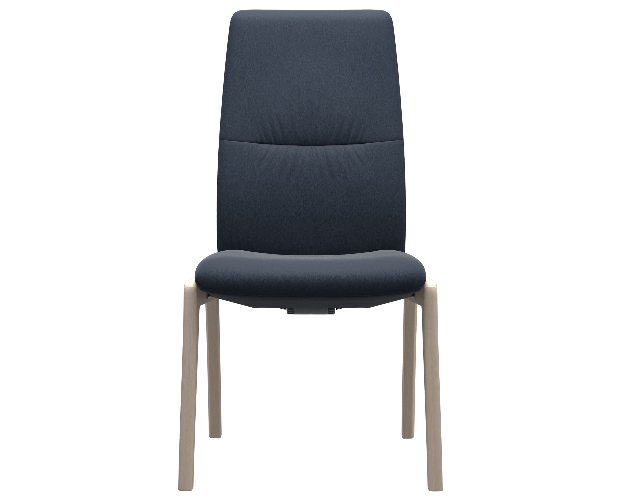 Paloma Leather Oxford Blue and Whitewash Base | Stressless Mint High Back D100 Dining Chair | Valley Ridge Furniture