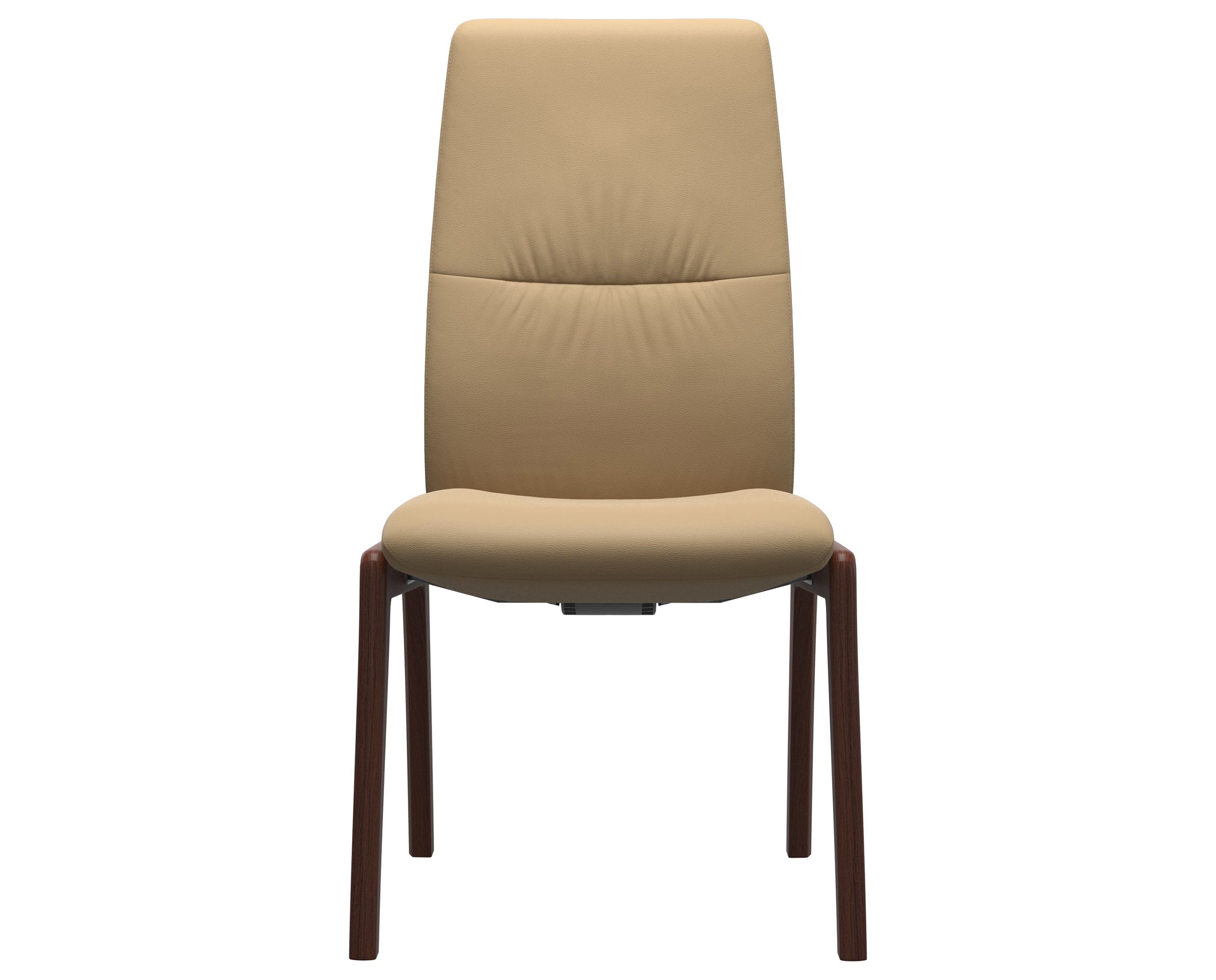 Paloma Leather Sand and Walnut Base | Stressless Mint High Back D100 Dining Chair | Valley Ridge Furniture