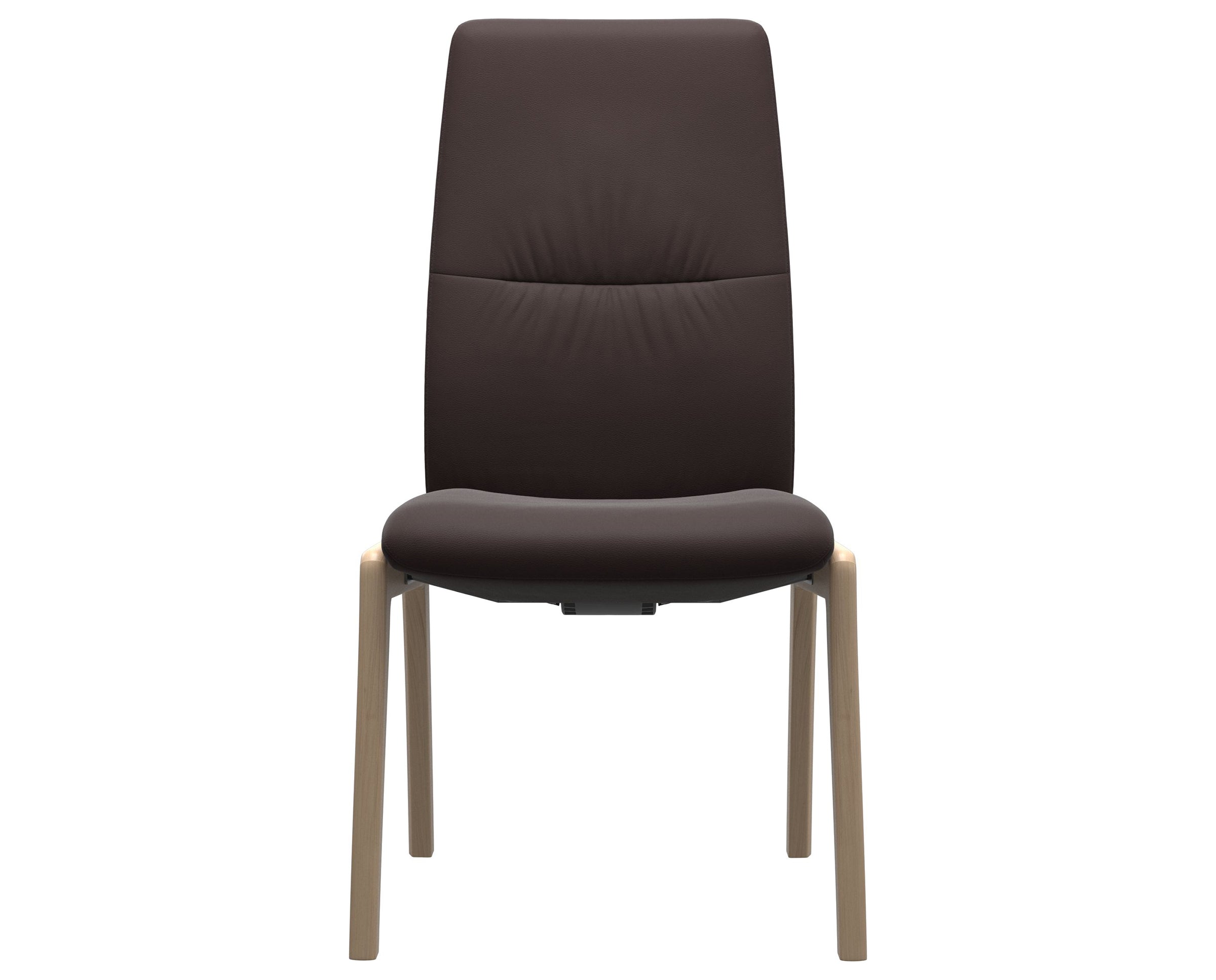 Paloma Leather Chocolate and Natural Base | Stressless Mint High Back D100 Dining Chair | Valley Ridge Furniture