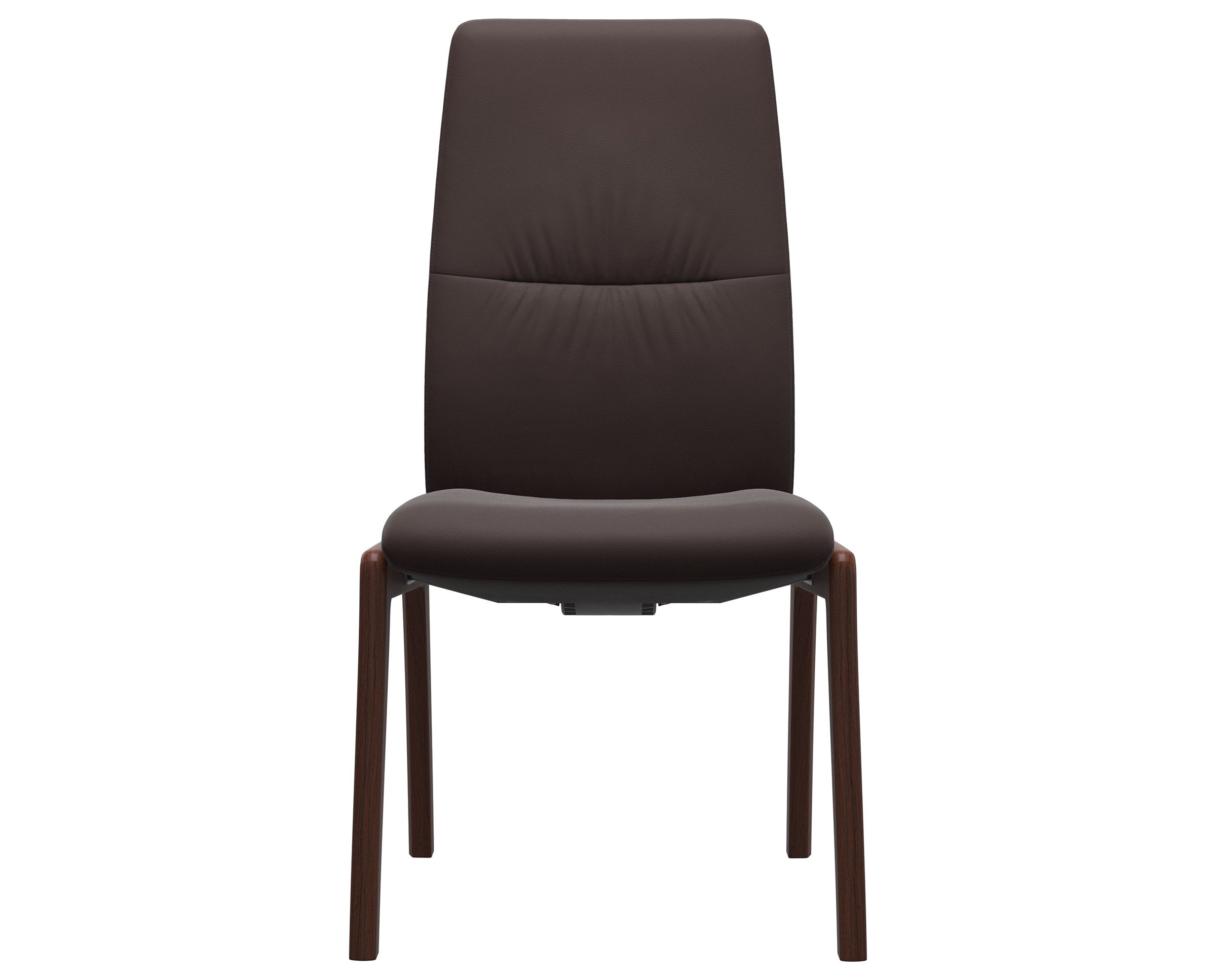 Paloma Leather Chocolate and Walnut Base | Stressless Mint High Back D100 Dining Chair | Valley Ridge Furniture