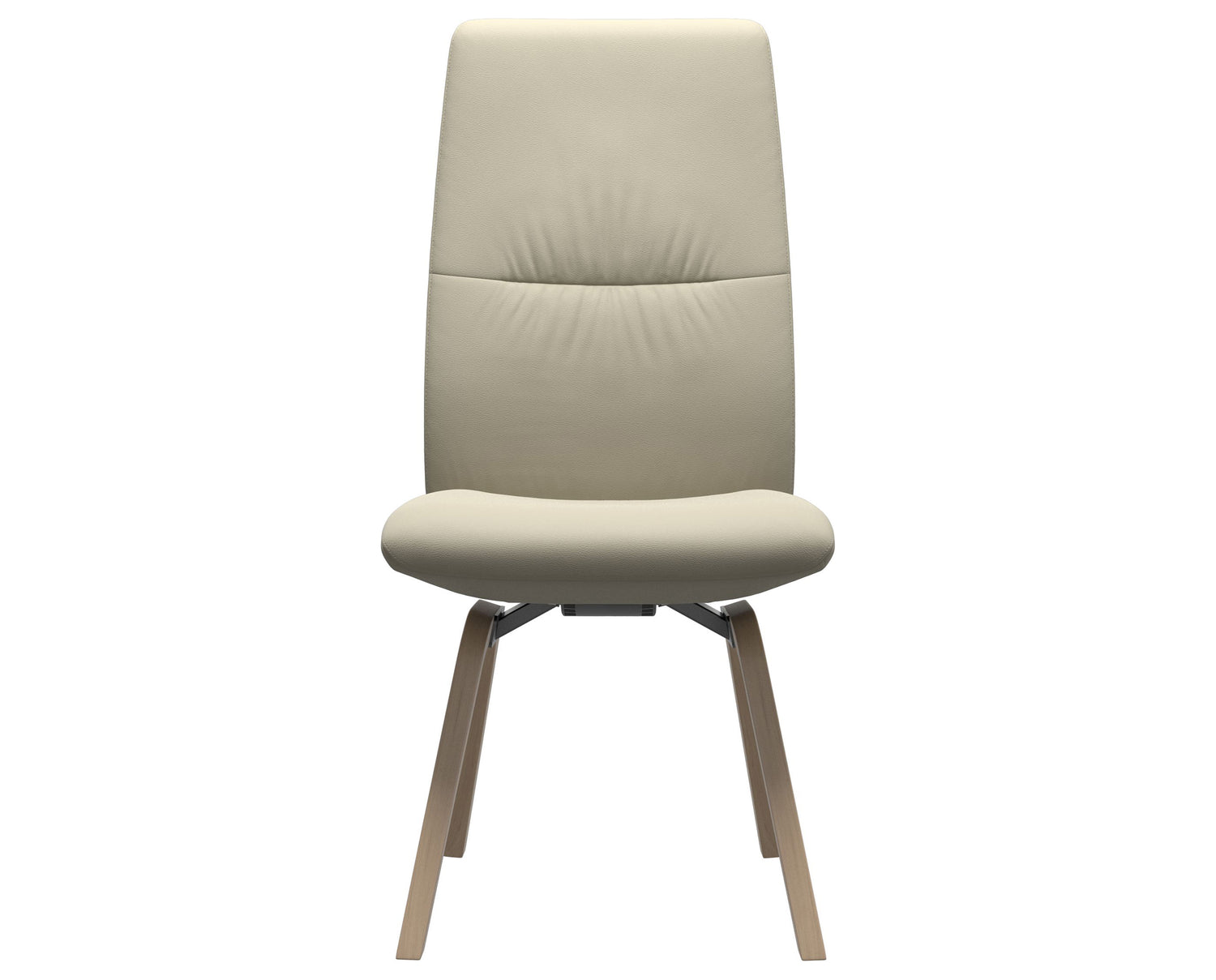 Paloma Leather Light Grey & Natural Base | Stressless Mint High Back D200 Dining Chair | Valley Ridge Furniture
