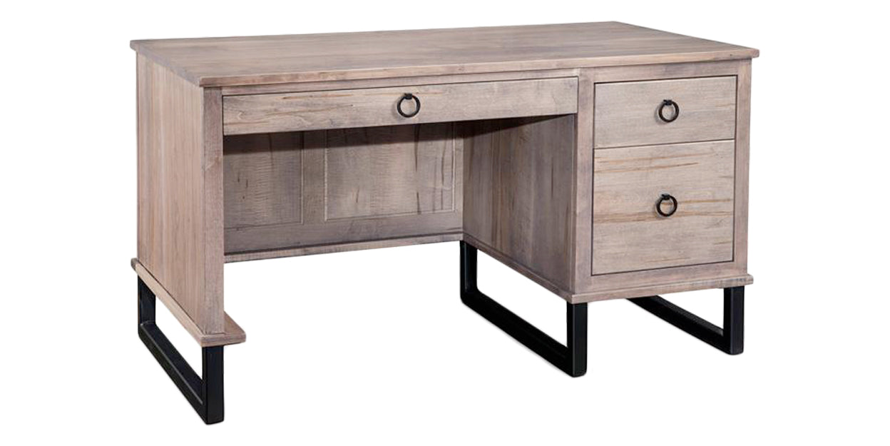 Oyster | Handstone Cumberland Single Pedestal Desk