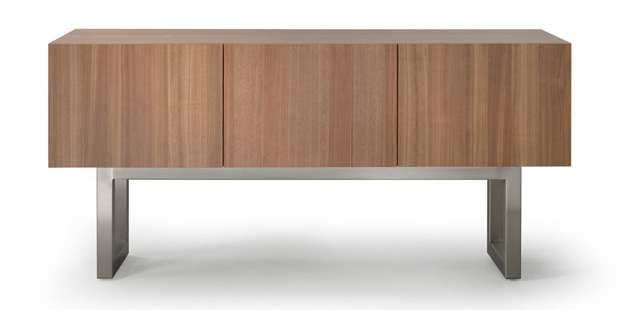 Brushed Steel and Natural Walnut | Trica Urbana Buffet