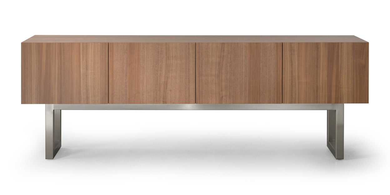 Brushed Steel and Natural Walnut | Trica Urbana Buffet