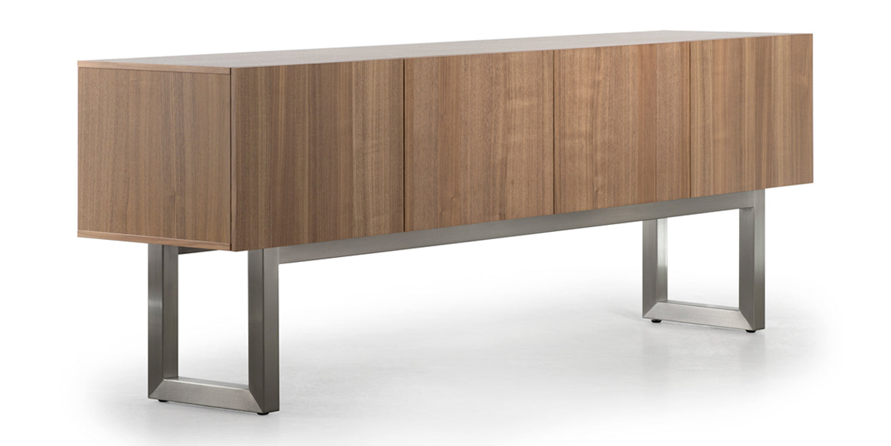Brushed Steel and Natural Walnut | Trica Urbana Buffet