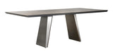 Brushed Steel and Vintage Solid Oak | Trica Timeless Table