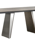 Brushed Steel and Vintage Solid Oak | Trica Timeless Table