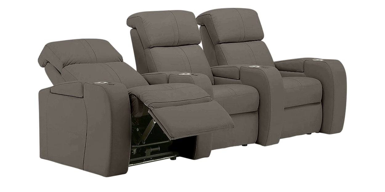 Broadway Leather Granite | Palliser Furniture Flicks Sectional | Valley Ridge Furniture