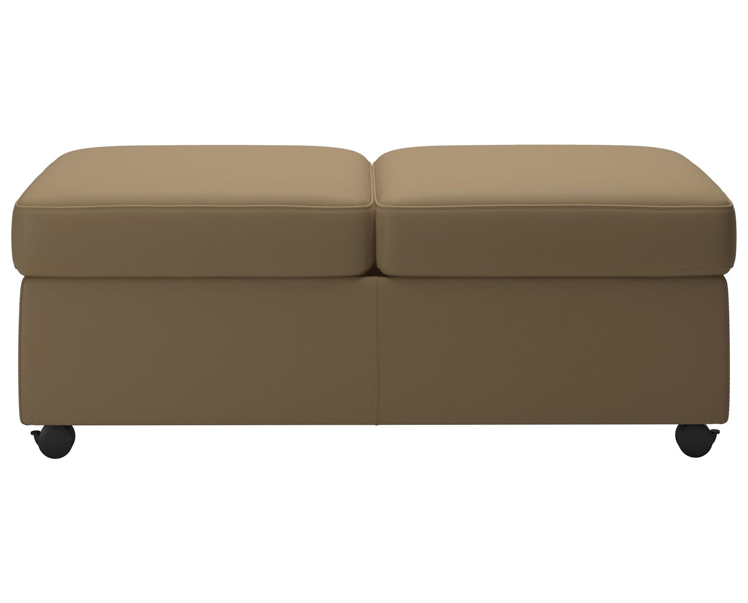 Paloma Leather Sand | Stressless Double Ottoman | Valley Ridge Furniture