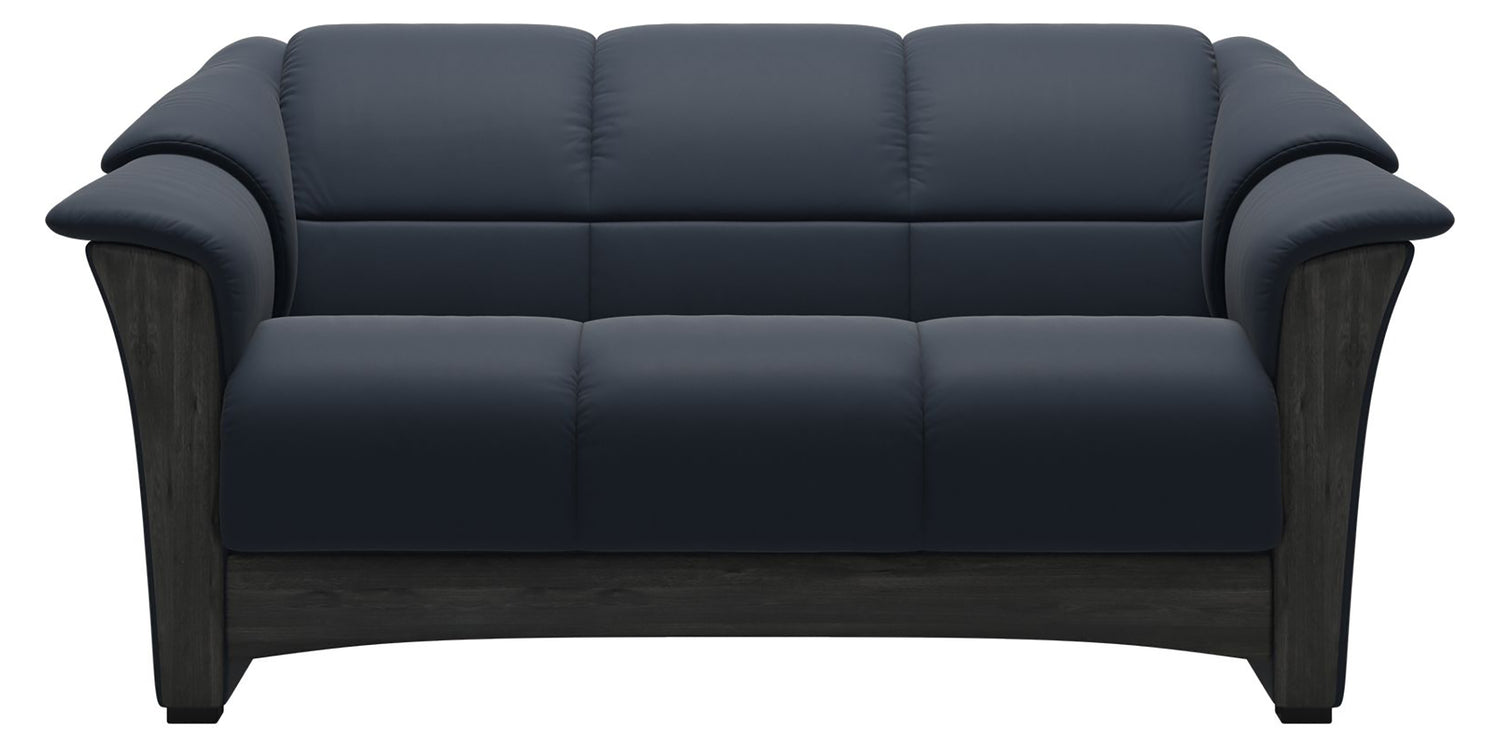 Paloma Leather Oxford Blue & Grey Base | Stressless Oslo Loveseat | Valley Ridge Furniture
