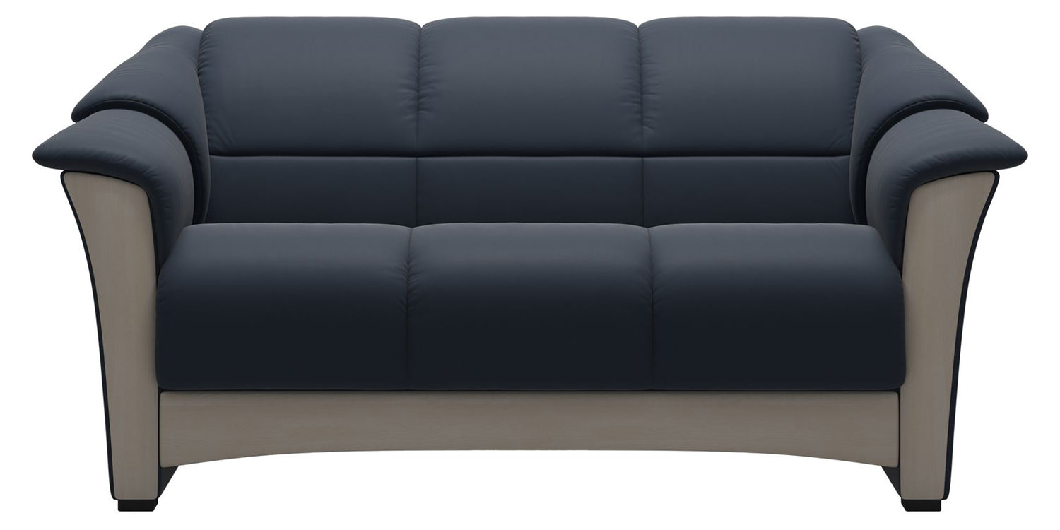 Paloma Leather Oxford Blue & Whitewash Base | Stressless Oslo Loveseat | Valley Ridge Furniture
