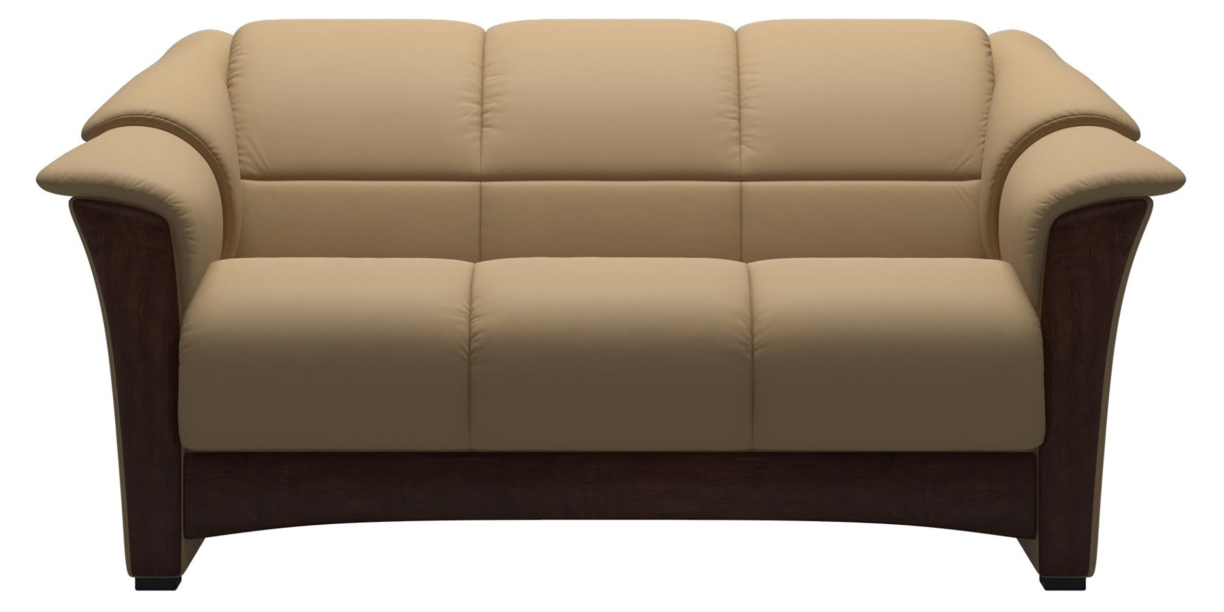 Paloma Leather Sand and Brown Base | Stressless Oslo Loveseat | Valley Ridge Furniture