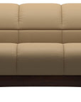 Paloma Leather Sand and Brown Base | Stressless Oslo Loveseat | Valley Ridge Furniture