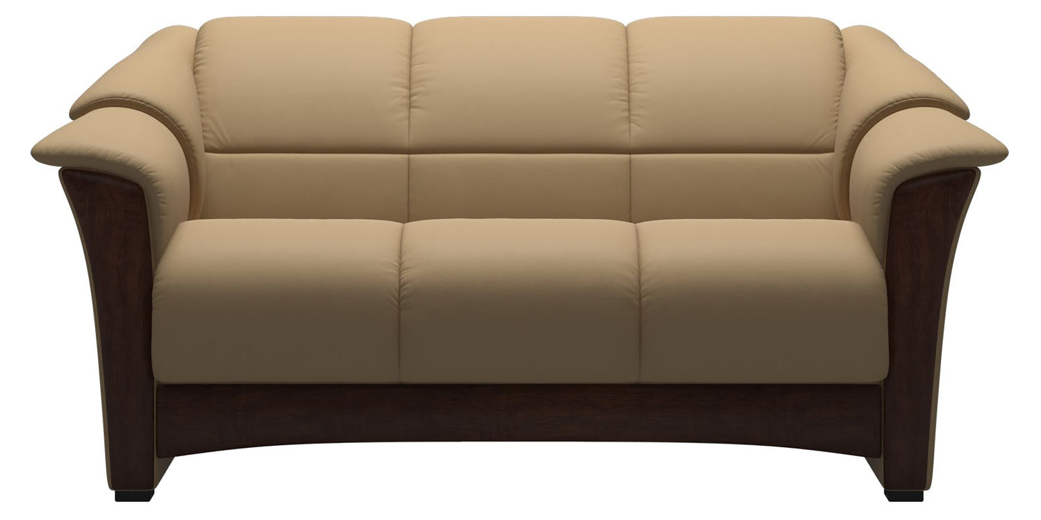 Paloma Leather Sand & Brown Base | Stressless Oslo Loveseat | Valley Ridge Furniture