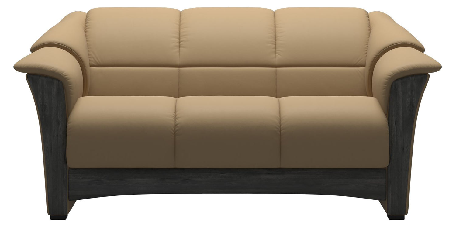 Paloma Leather Sand & Grey Base | Stressless Oslo Loveseat | Valley Ridge Furniture