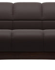 Paloma Leather Chocolate and Brown Base | Stressless Oslo Loveseat | Valley Ridge Furniture