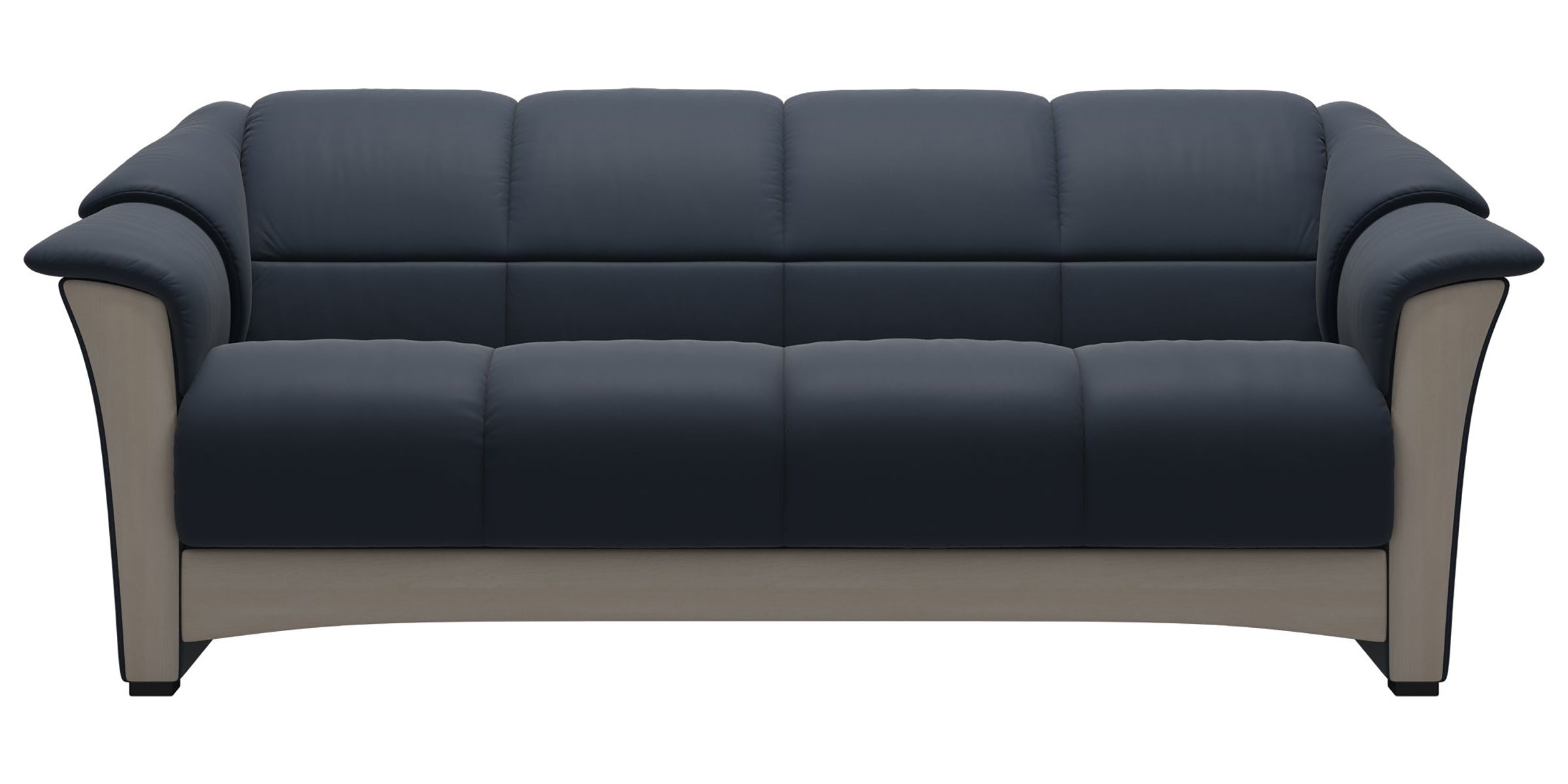 Paloma Leather Oxford Blue and Whitewash Base | Stressless Oslo Sofa | Valley Ridge Furniture