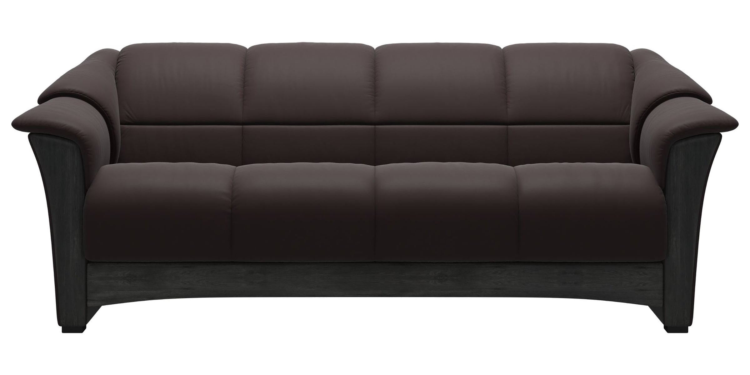 Paloma Leather Chocolate and Grey Base | Stressless Oslo Sofa | Valley Ridge Furniture