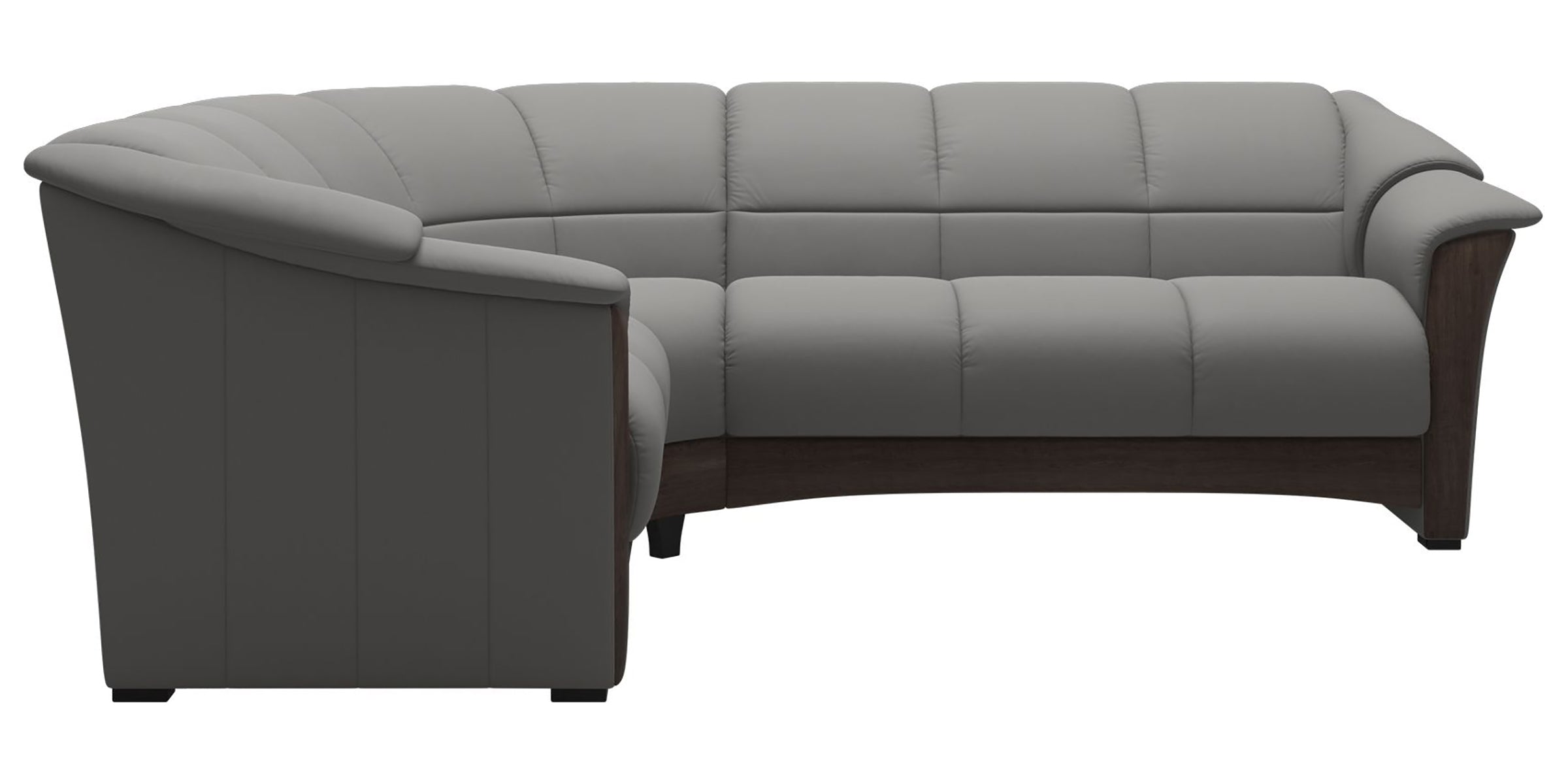Paloma Leather Silver Grey and Wenge Base | Stressless Oslo Sectional | Valley Ridge Furniture