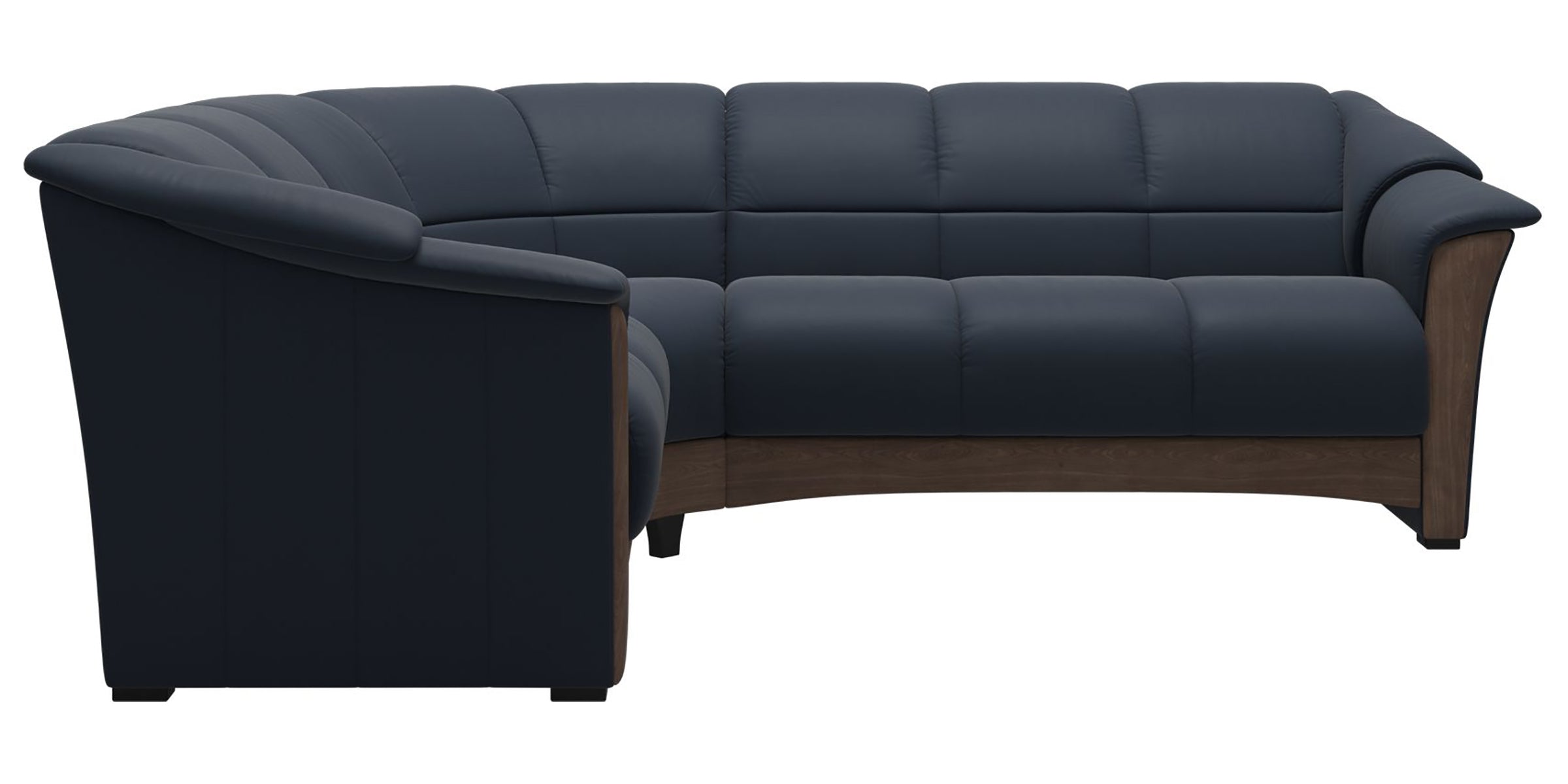 Paloma Leather Oxford Blue and Walnut Base | Stressless Oslo Sectional | Valley Ridge Furniture