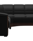 Paloma Leather Black and Brown Base | Stressless Oslo Sectional | Valley Ridge Furniture