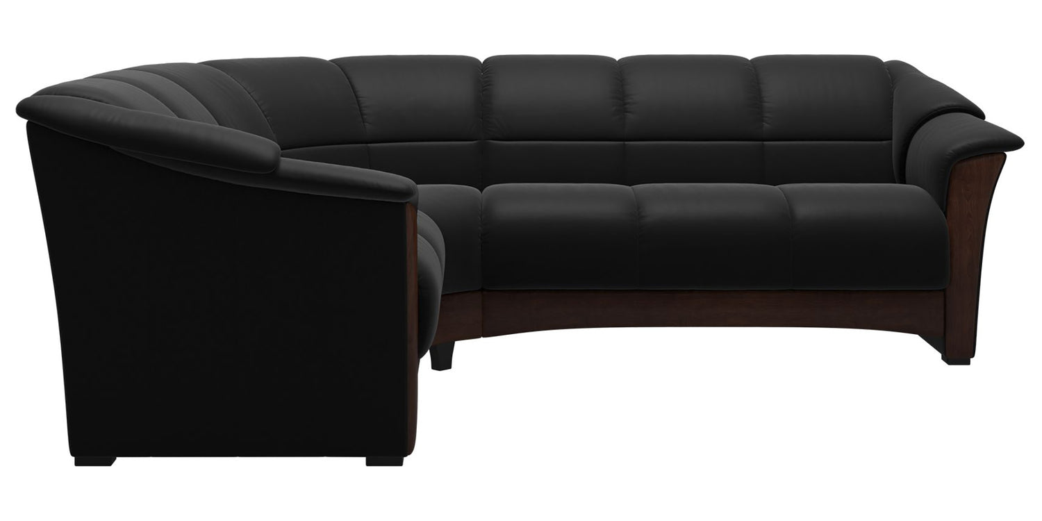 Paloma Leather Black & Brown Base | Stressless Oslo Sectional | Valley Ridge Furniture
