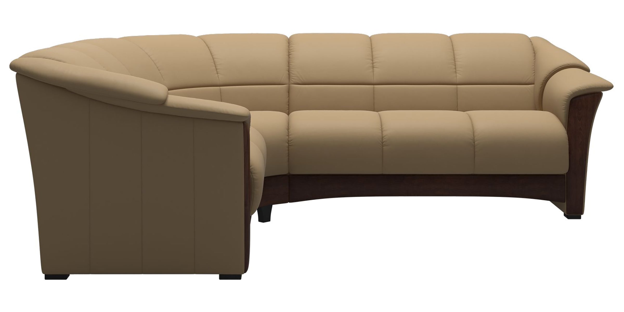 Paloma Leather Sand and Brown Base | Stressless Oslo Sectional | Valley Ridge Furniture