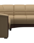 Paloma Leather Sand and Brown Base | Stressless Oslo Sectional | Valley Ridge Furniture