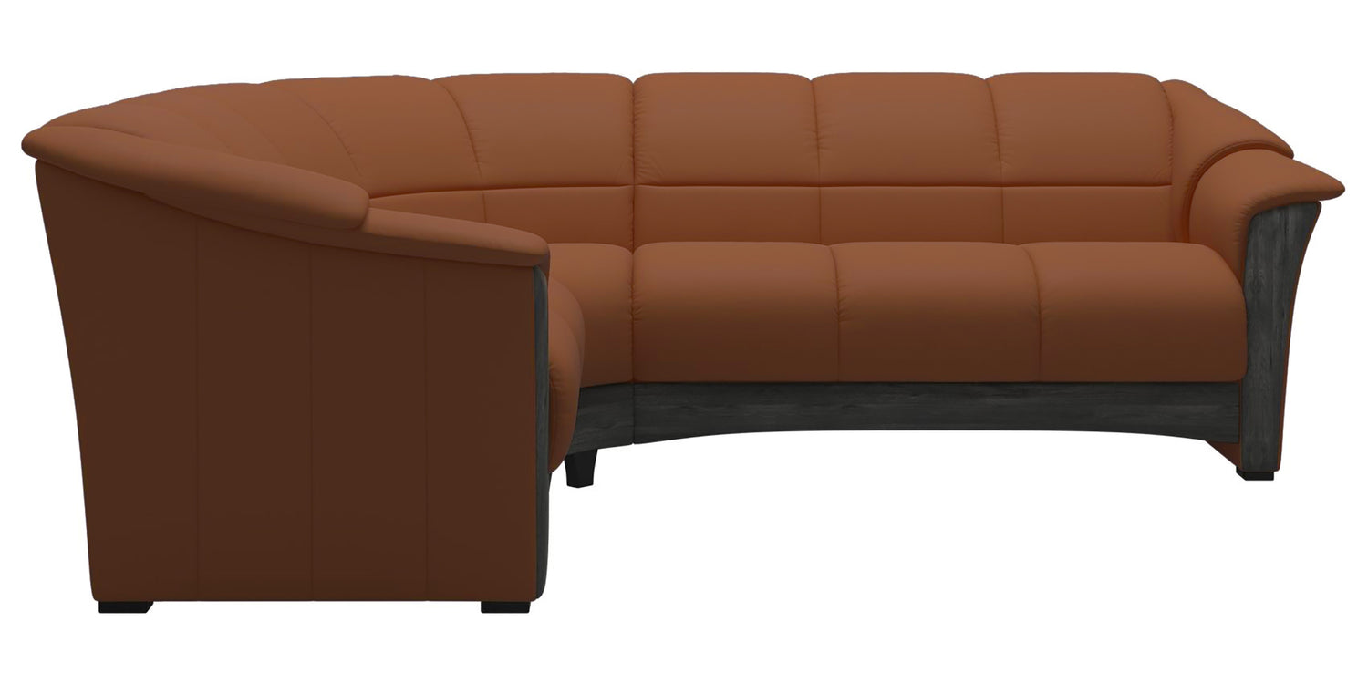 Paloma Leather New Cognac & Grey Base | Stressless Oslo Sectional | Valley Ridge Furniture