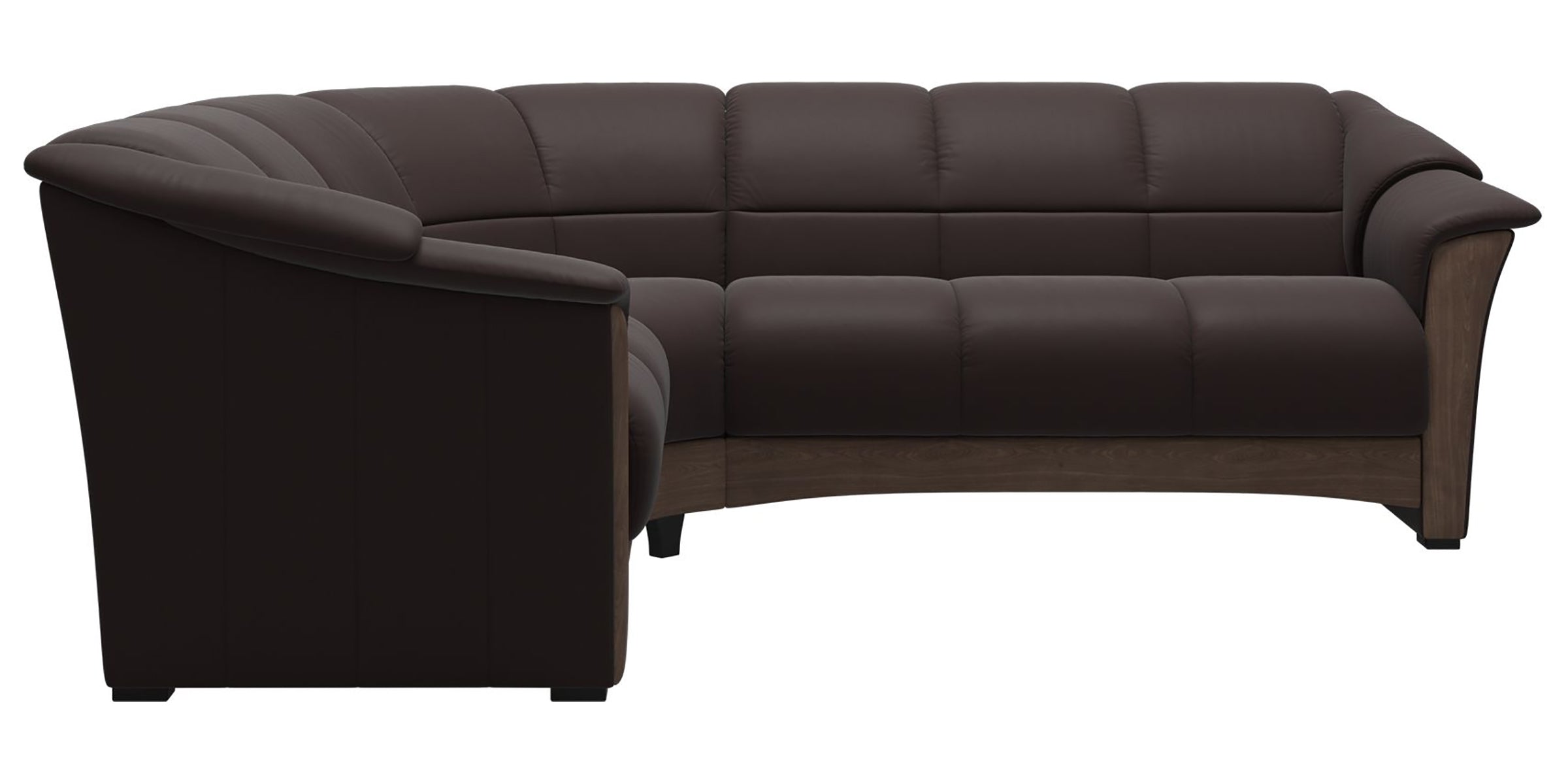 Paloma Leather Chocolate and Walnut Base | Stressless Oslo Sectional | Valley Ridge Furniture