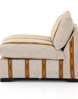 Zella Amber Fabric with Distressed Natural Pine | Grant Chair | Valley Ridge Furniture