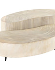 Bleached Guanacaste and Bleached Guanacaste Oyster with Gunmetal Iron | Avett Coffee Table | Valley Ridge Furniture