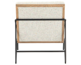 Neutral Fleck Fabric & Gunmetal Iron with Natural Beech | Romy Chair | Valley Ridge Furniture