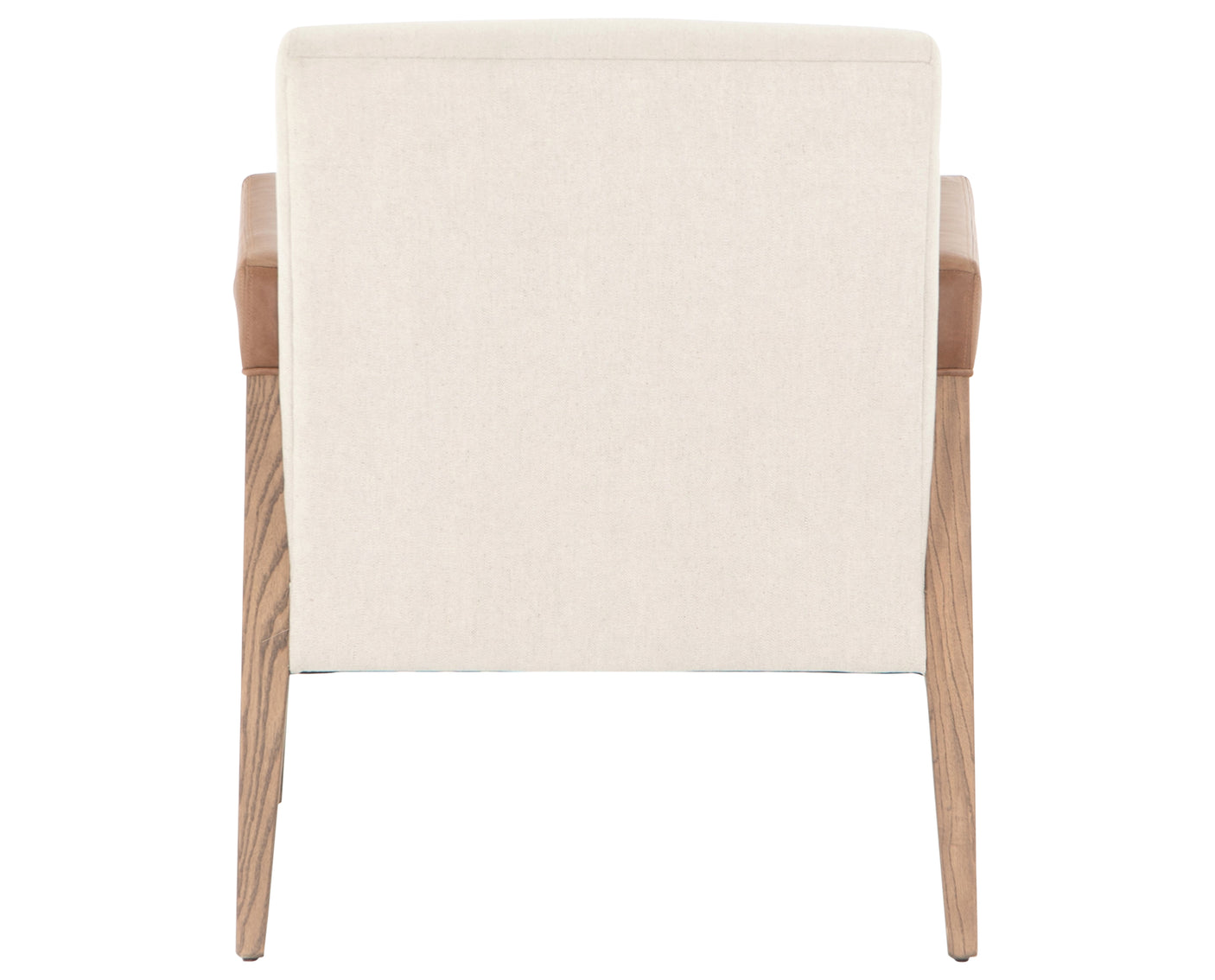 Harbor Natural Fabric & Lamont Nettlewood with Chaps Saddle Leather | Reuben Chair | Valley Ridge Furniture