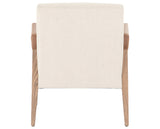 Harbor Natural Fabric & Lamont Nettlewood with Chaps Saddle Leather | Reuben Chair | Valley Ridge Furniture