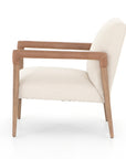 Harbor Natural Fabric & Lamont Nettlewood with Chaps Saddle Leather | Reuben Chair | Valley Ridge Furniture