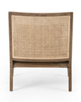 Savile Flax Fabric and Light Natural Cane with Toasted Parawood | Antonia Cane Chair | Valley Ridge Furniture